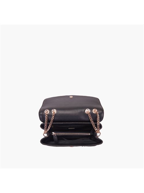 malibu bowling shoulder bag rafia + synthetic black La carrie | 141M-WM-230-RAE/BLABLACK